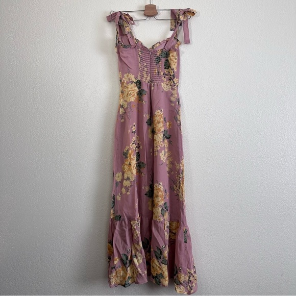 Reformation Nikita Floral Midi Dress in Blush Pink Gwenyth Size 0 - Picture 9 of 9